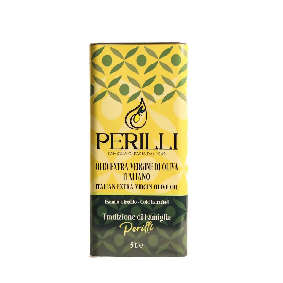 Lattina da 5 litri di olio extravergine di oliva Tradizione, blend di famiglia Perilli