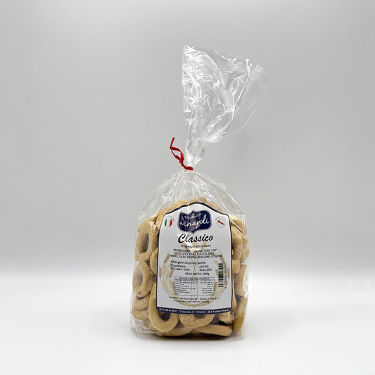 Taralli Pugliesi Artigianali Classico Fatti a Mano con Olio Extra Vergine di Oliva  400 gr